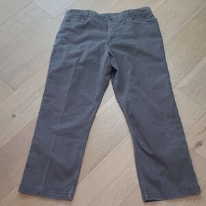 The North Face Cliff Rock Crag Pant Men's sz 38 Short Grey Flat Front Chinos